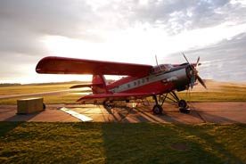 Blick auf den Strausberger Flugplatz